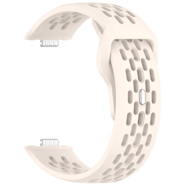 For Huawei Watch Fit4 / Fit4 Pro / Fit3 Mesh Silver Reverse Steel Buckle Silicone Watch Band(Starlight) - free shipping - PMC TechLife - Order now!
