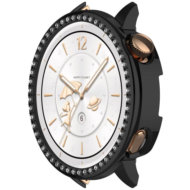 For OnePlus Watch 3 43mm Single Row Diamond Half Coverage Hollow PC Watch Protective Cover(Black) - free shipping - PMC TechLife - Order now!