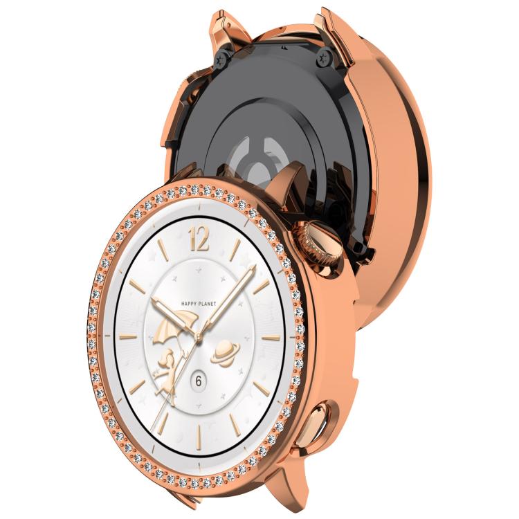 For OnePlus Watch 3 43mm Single Row Diamond Half Coverage Hollow PC Watch Protective Cover(Rose Gold) - free shipping - PMC TechLife - Order now!