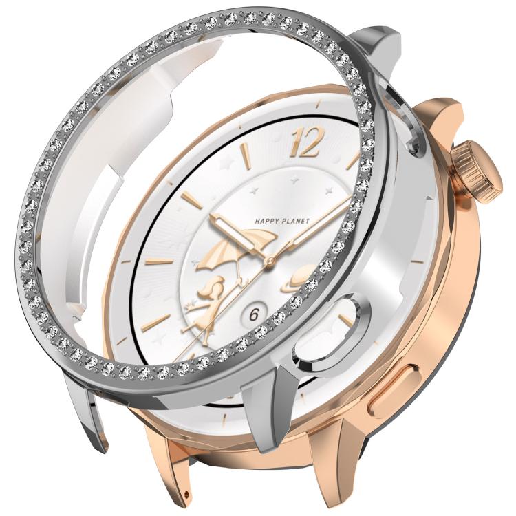 For OnePlus Watch 3 43mm Single Row Diamond Half Coverage Hollow PC Watch Protective Cover(Silver) - free shipping - PMC TechLife - Order now!