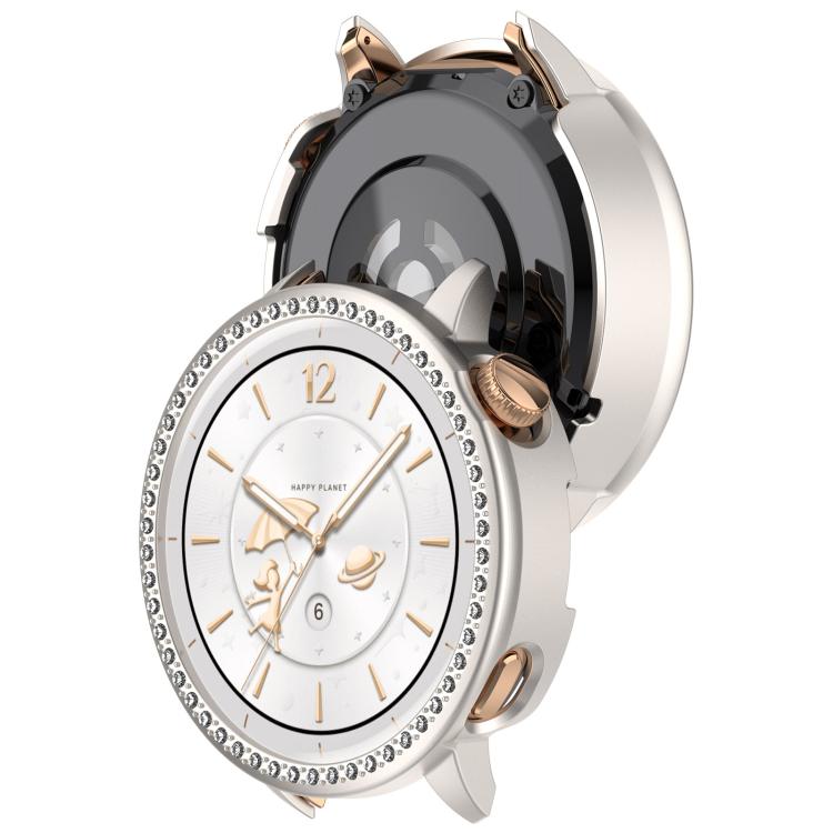 For OnePlus Watch 3 43mm Single Row Diamond Half Coverage Hollow PC Watch Protective Cover(Glossy Starlight Color) - free shipping - PMC TechLife - Order now!