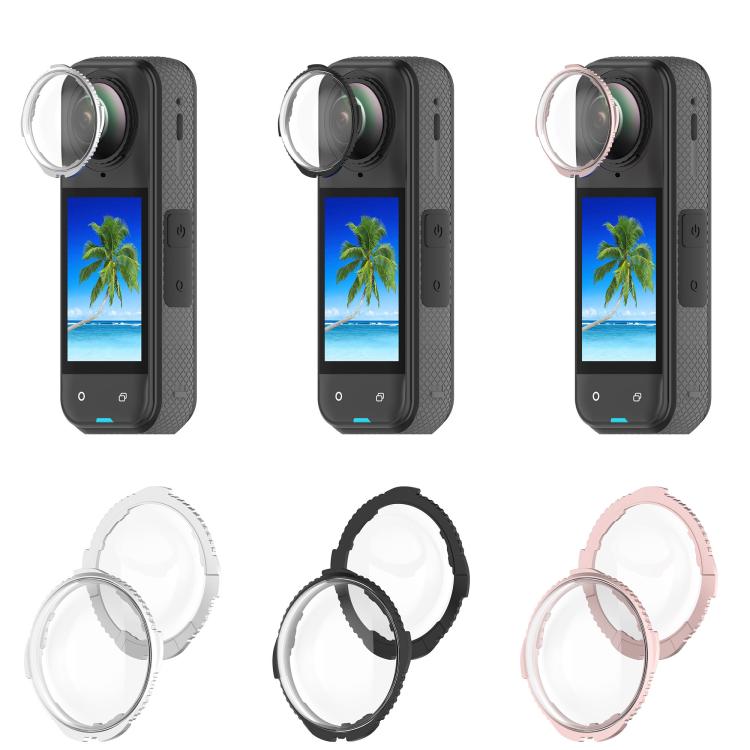 For Insta360 X5 Rotating Optical Tempered Glass Lens Guard Protective Cover(Black) - free shipping - PMC TechLife - Order now!