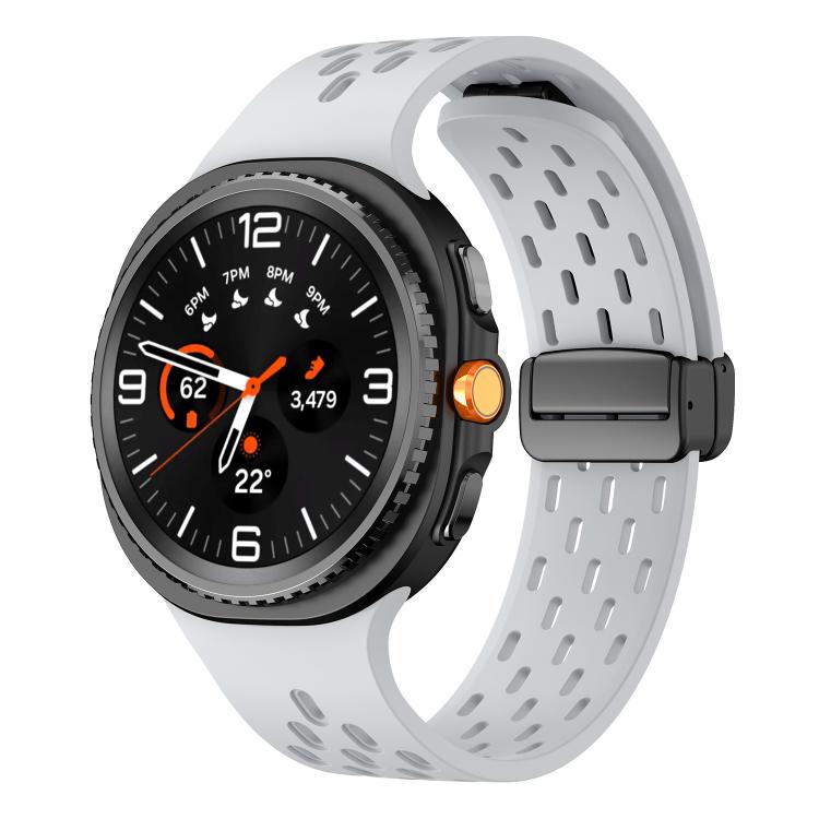 For Samsung Galaxy Watch8 / Watch8 Classic Mesh Magnetic Silicone Watch Band(Gray) - free shipping - PMC TechLife - Order now!