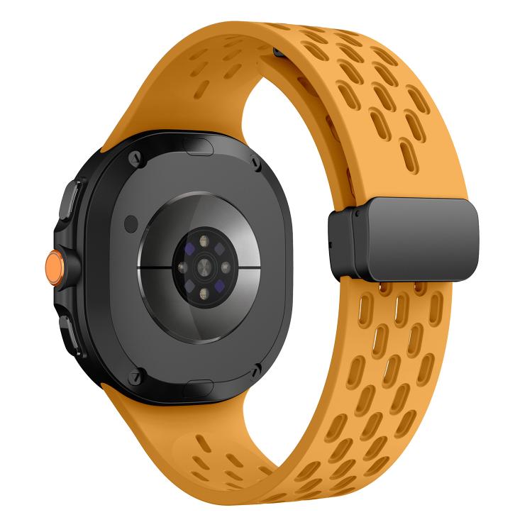For Samsung Galaxy Watch8 / Watch8 Classic Mesh Magnetic Silicone Watch Band(Yellow) - free shipping - PMC TechLife - Order now!