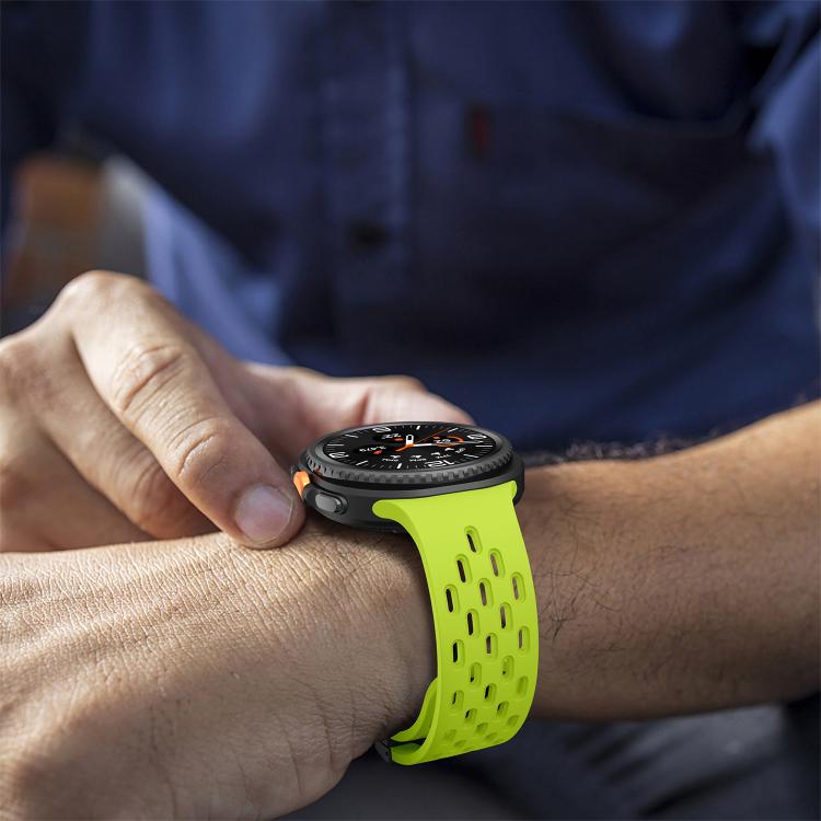 For Samsung Galaxy Watch8 / Watch8 Classic Mesh Magnetic Silicone Watch Band(Fluorescent Green) - free shipping - PMC TechLife - Order now!