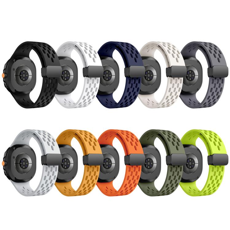 For Samsung Galaxy Watch8 / Watch8 Classic Mesh Magnetic Silicone Watch Band(Orange) - free shipping - PMC TechLife - Order now!