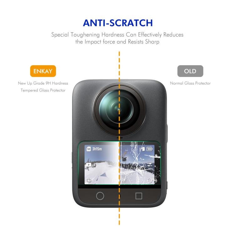 For DJI Osmo 360 ENKAY Hat-Prince 0.2mm 9H Tempered Glass Screen Protector Film - free shipping - PMC TechLife - Order now!