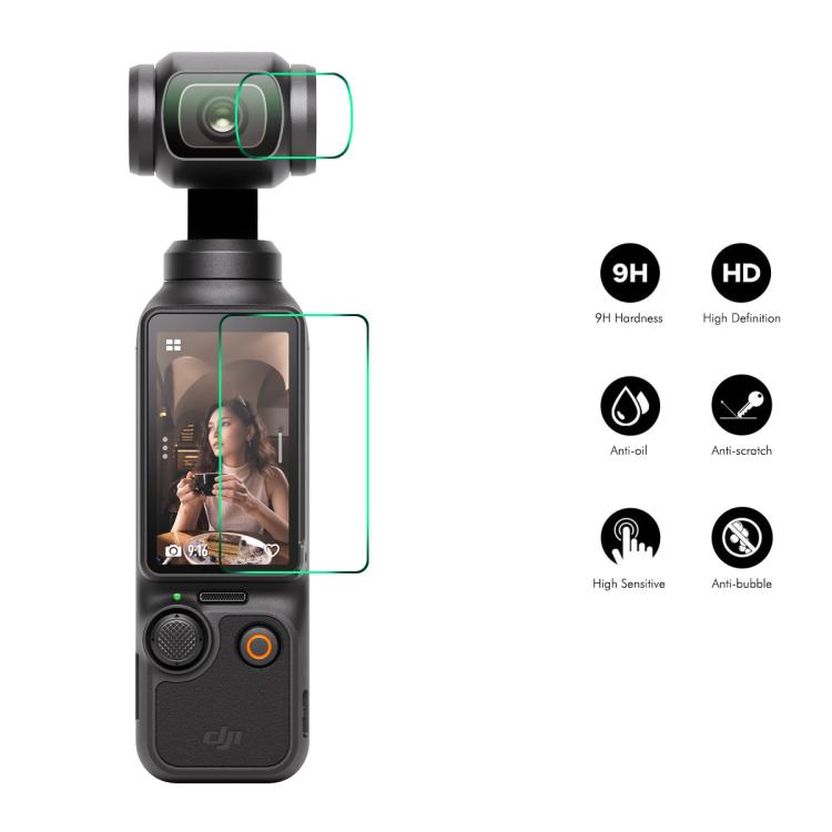 For DJI Osmo Pocket 3 ENKAY Hat-Prince 0.2mm 9H Tempered Glass Screen Protector Film - free shipping - PMC TechLife - Order now!