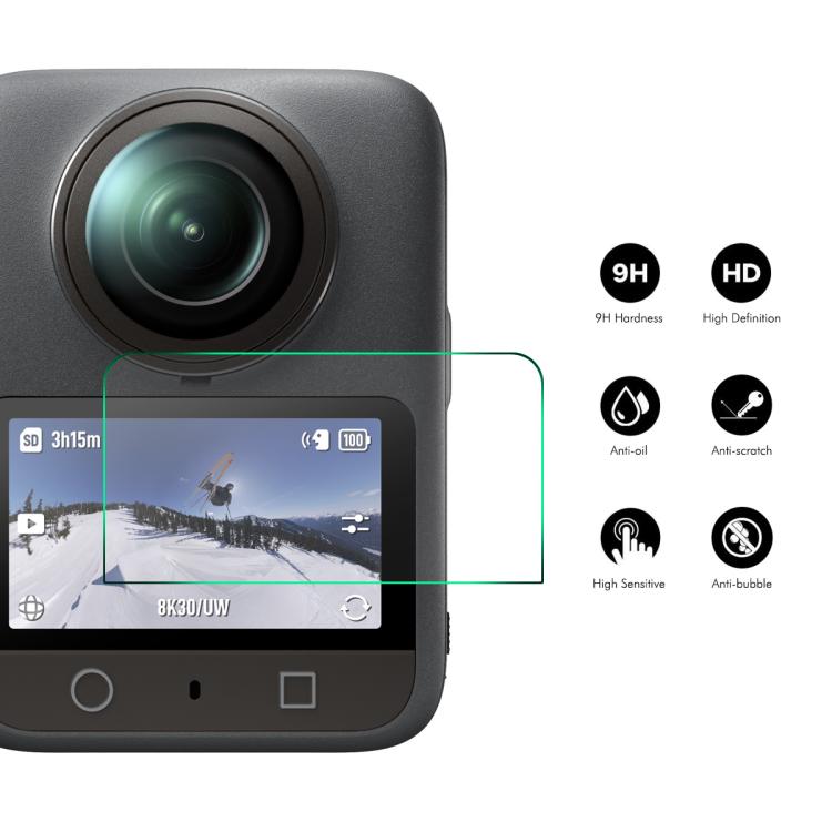 For DJI Osmo 360 2pcs ENKAY Hat-Prince 0.2mm 9H Tempered Glass Screen Protector Watch Film - free shipping - PMC TechLife - Order now!