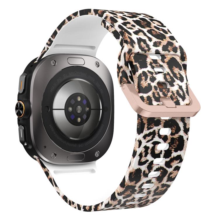 For Samsung Galaxy Watch Ultra 47mm / Ultra 2025 Printed Silicone Watch Band(Brown Leopard Print) - free shipping - PMC TechLife - Order now!