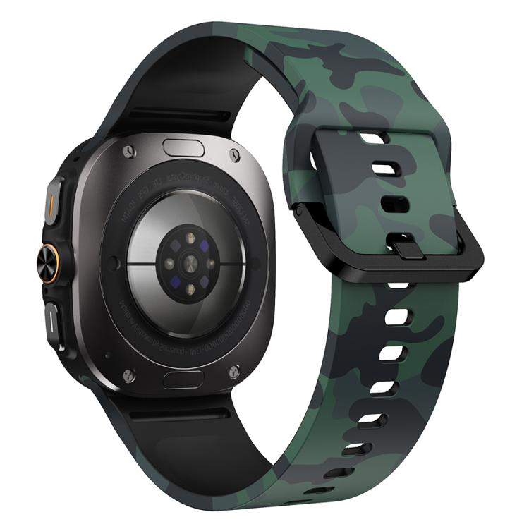 For Samsung Galaxy Watch Ultra 47mm / Ultra 2025 Printed Silicone Watch Band(Army Green Camouflage) - free shipping - PMC TechLife - Order now!