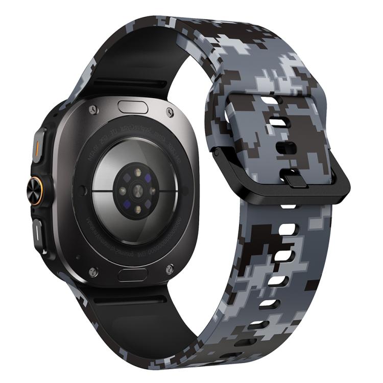 For Samsung Galaxy Watch Ultra 47mm / Ultra 2025 Printed Silicone Watch Band(Digital Camouflage) - free shipping - PMC TechLife - Order now!