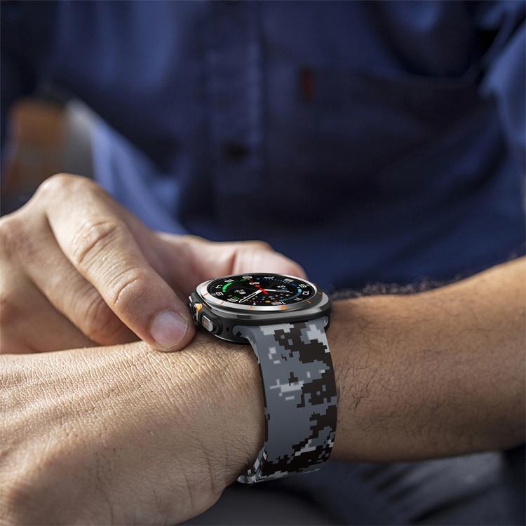 For Samsung Galaxy Watch Ultra 47mm / Ultra 2025 Printed Silicone Watch Band(Digital Camouflage) - free shipping - PMC TechLife - Order now!