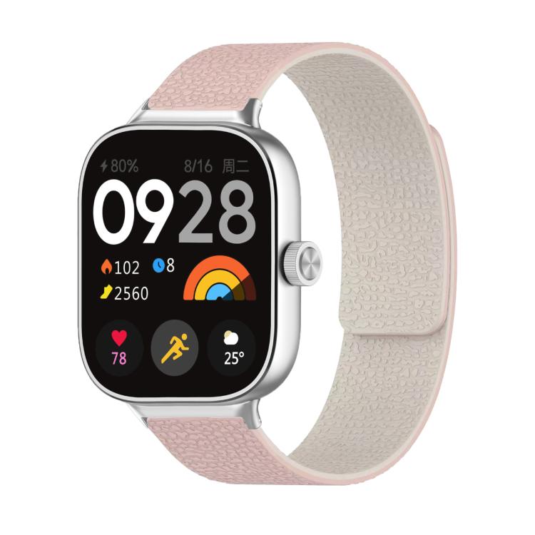 For Xiaomi Smart Band 9 Pro / Redmi Watch 5 Lychee Texture Soft Magnetic Silicone Watch Band(Pink Starlight) - free shipping - PMC TechLife - Order now!