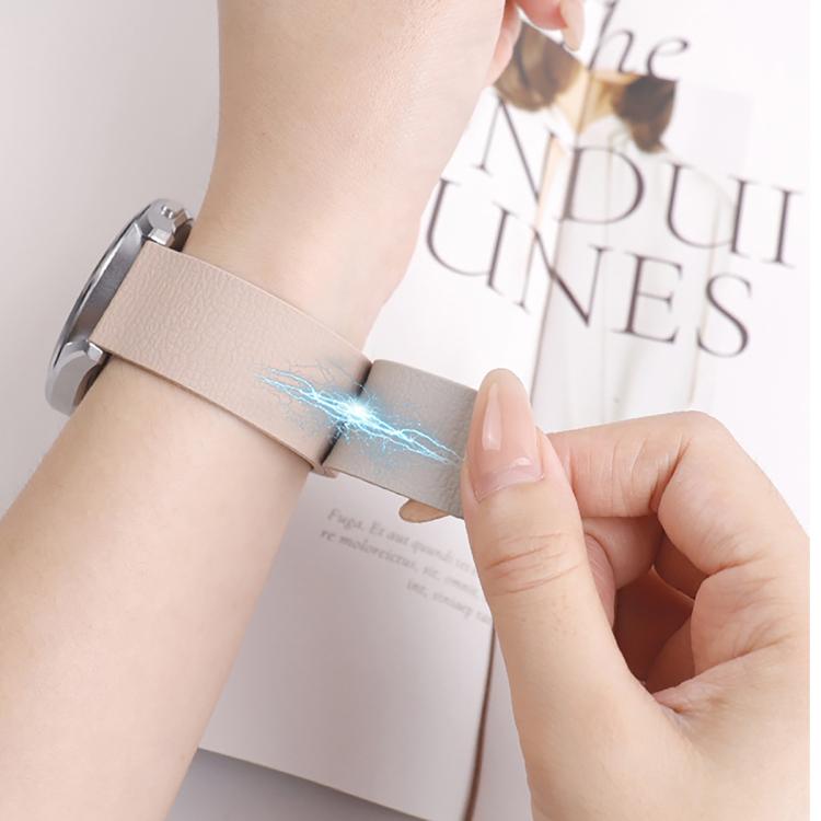 For Xiaomi Smart Band 9 Pro / Redmi Watch 5 Lychee Texture Soft Magnetic Silicone Watch Band(Milk Tea White) - free shipping - PMC TechLife - Order now!