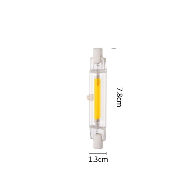 R7S 5W COB LED Lamp Bulb Glass Tube for Replace Halogen Light Spot Light,Lamp Length: 78mm, AC:220v(Warm White) - LED Blubs & Tubes by PMc TechLife | Online Shopping South Africa | PMc TechLife | Buy Now Pay Later Mobicred