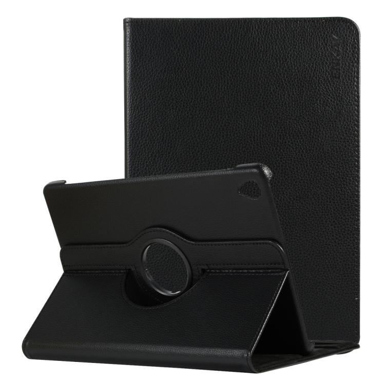 ENKAY 360 Degree Rotation Lichi Texture Leather Case with Holder for HUAWEI MediaPad M6 10.8 2019(Black) - free shipping - PMc TechLife - Order now!