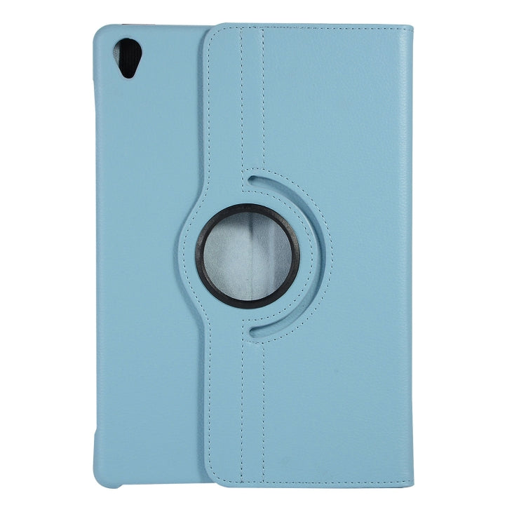 ENKAY 360 Degree Rotation Lichi Texture Leather Case with Holder for HUAWEI MediaPad M6 10.8 2019(Light Blue) - free shipping - PMc TechLife - Order now!