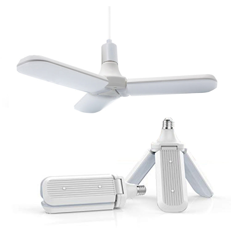 45W E27 LED Bulb SMD2835 228leds Super Bright Foldable Fan Blade Angle Adjustable Ceiling Lamp Home Energy Saving Lights(Warm White) - Celling Lights & Chandeliers by PMC TechLife | Online Shopping South Africa | PMC TechLife | Buy Now Pay Later Mobicred