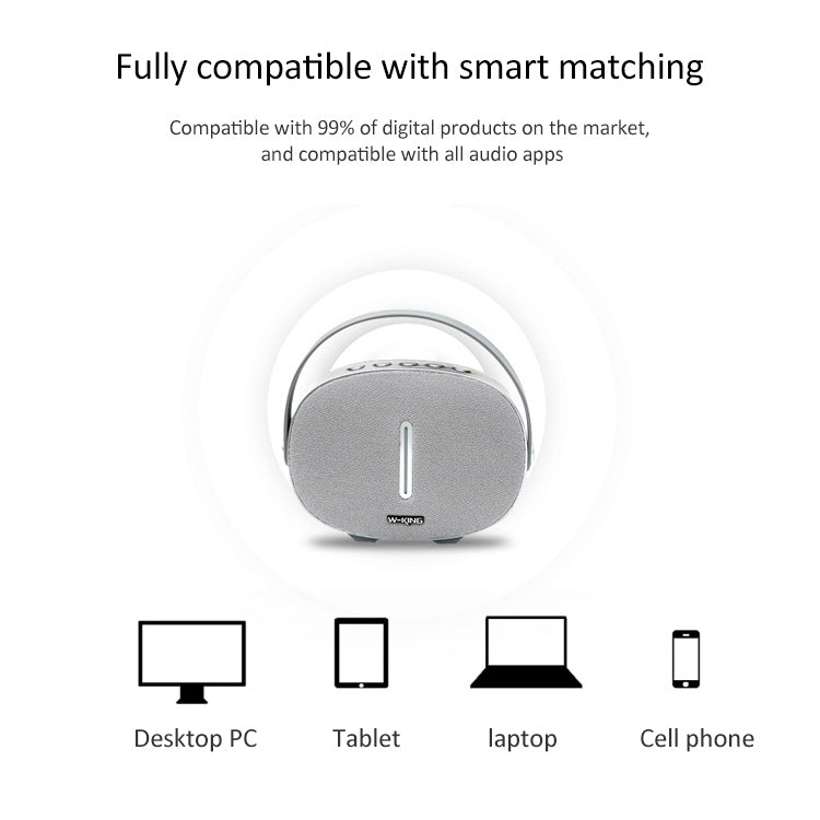 W-KING T8 HIFI Speaker 30W High Power Portable Bluetooth Speaker Wireless with FM Radio for Mobile Bluetooth Speaker(white) - free shipping - PMC Jewellery - Order now!