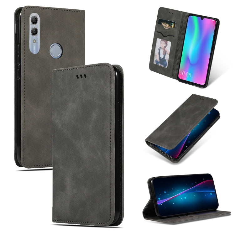 Retro Skin Feel Business Magnetic Horizontal Flip Leather Case for Huawei Honor 10 Lite / Honor 20 Lite / Honor 10i / Honor 20i(Dark Gray) - Honor Cases by PMC TechLife | Online Shopping South Africa | PMC TechLife | Buy Now Pay Later Mobicred