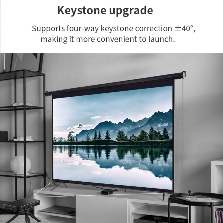 S90 DLP Android 9.0 1GB+8GB 4K Mini WiFi Smart Projector, EU Plug(Black) - Mini Projector by PMc TechLife | Online Shopping South Africa | PMc TechLife | Buy Now Pay Later Mobicred