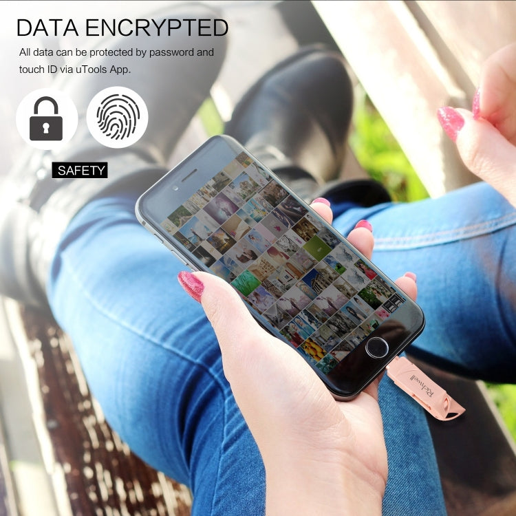 Richwell  DXZ64 USB Flash  Disk 64G 3 in 1  Micro USB + 8 Pin + USB 3.0 Compatible IPhone & IOS(Rose Gold) - free shipping - PMC Jewellery - Order now!