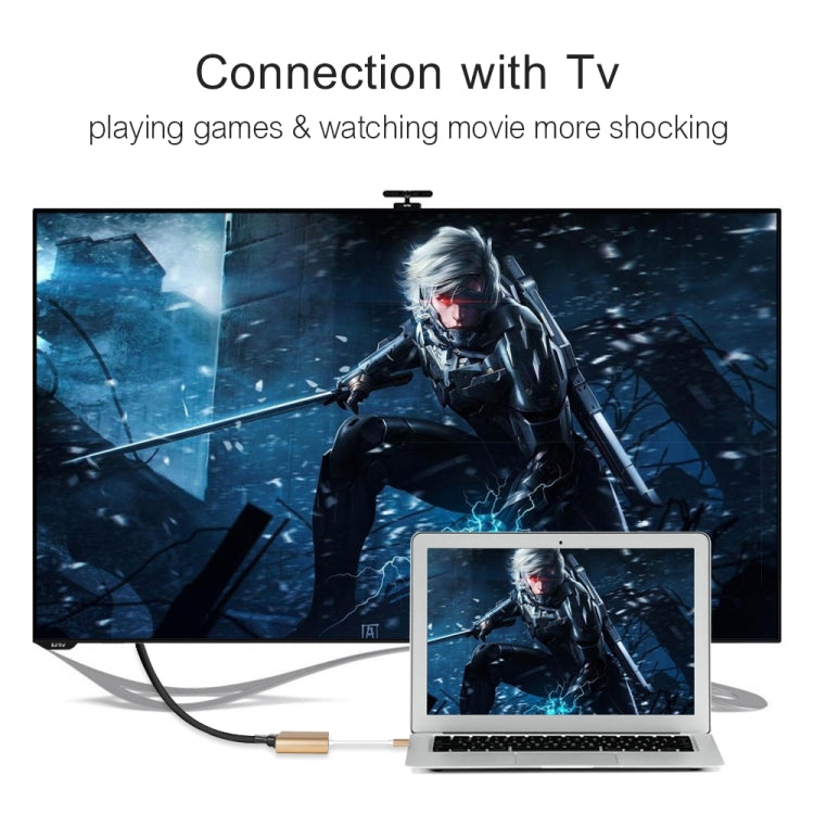 USB Type C to VGA 3-in-1 Hub Adapter supports USB Type C tablets and laptops for Macbook Pro / Google ChromeBook(Gold) - free shipping - PMC Jewellery - Order now!