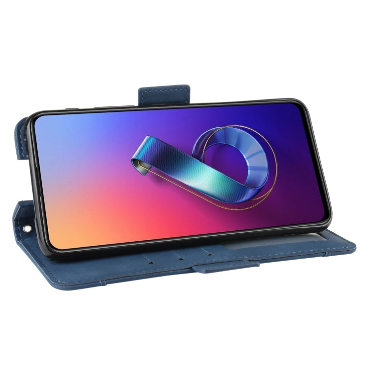 Wallet Style Skin Feel Calf Pattern Leather Case For Asus Zenfone 6 ZS630KL,with Separate Card Slot(Blue) - ASUS Cases by PMC TechLife | Online Shopping South Africa | PMC TechLife