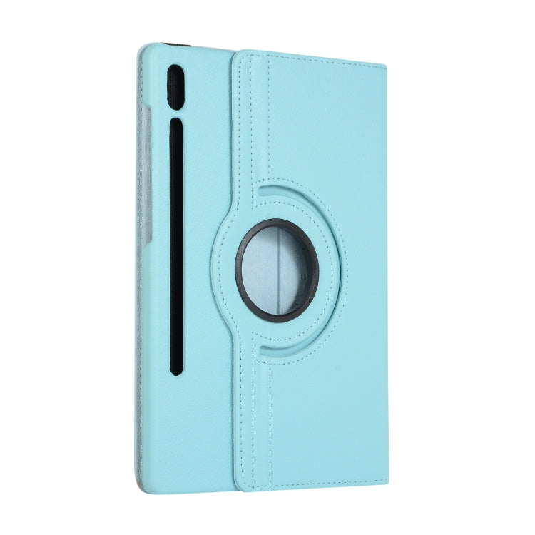 ENKAY 360 Degree Rotation Lichi Texture Leather Case with Holder for Samsung Galaxy Tab S6 10.5 T860 / T865(Light Blue) - free shipping - PMc TechLife - Order now!