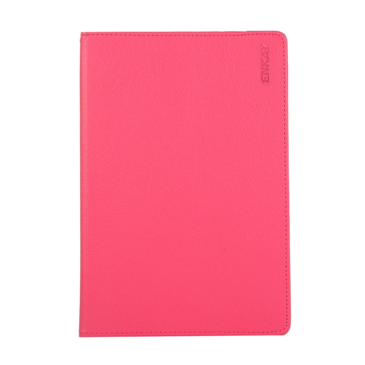 ENKAY 360 Degree Rotation Lichi Texture Leather Case with Holder for Samsung Galaxy Tab S6 10.5 T860 / T865(Rose Red) - free shipping - PMc TechLife - Order now!