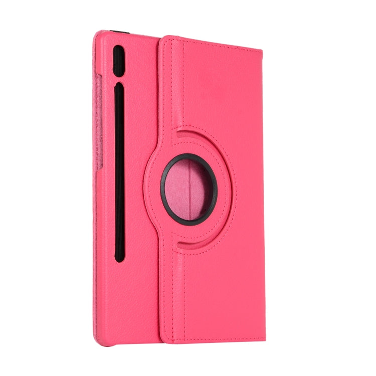 ENKAY 360 Degree Rotation Lichi Texture Leather Case with Holder for Samsung Galaxy Tab S6 10.5 T860 / T865(Rose Red) - free shipping - PMc TechLife - Order now!