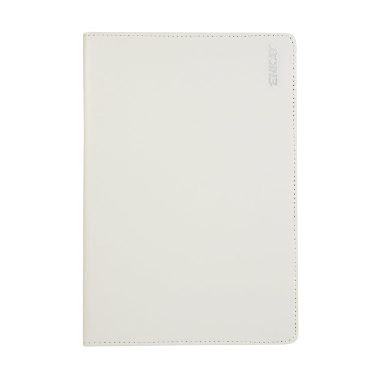 ENKAY 360 Degree Rotation Lichi Texture Leather Case with Holder for Samsung Galaxy Tab S6 10.5 T860 / T865(White) - free shipping - PMc TechLife - Order now!