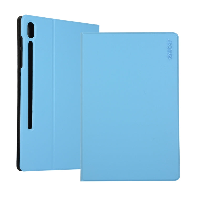 ENKAY Horizontal Flip PU Leather Case with Holder for Galaxy Tab S6 10.5 T860 / T865(Light Blue) - free shipping - PMc TechLife - Order now!