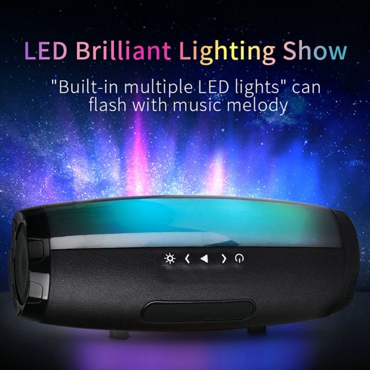 T&G TG165 5W*2 Portable Wireless Speaker Speaker With Dancing LED Flashing Light Mp3 AUX USB FM Radio Stereo Subwoofer(Grey) - free shipping - PMC Jewellery - Order now!