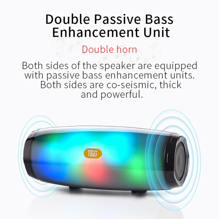 T&G TG165 5W*2 Portable Wireless Speaker Speaker With Dancing LED Flashing Light Mp3 AUX USB FM Radio Stereo Subwoofer(Green) - free shipping - PMC Jewellery - Order now!