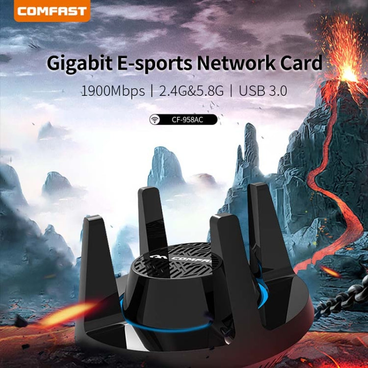 Comfast CF-958AC High Power PA Wifi Adapter 1900Mbps Gigabit E-Sports Network Card 2.4Ghz+5.8Ghz USB 3.0 PC Lan Dongle Receiver - free shipping - PMC Jewellery - Order now!