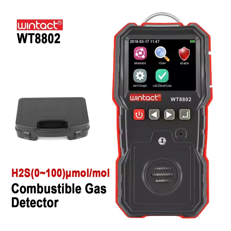 WINTACT WT8802 Hydrogen Sulfide Monitor Professional Rechargeable Gas Sensor High Sensitive Digital Sound-light Vibration Alarm H2S Detector - free shipping - PMC Jewellery - Order now!