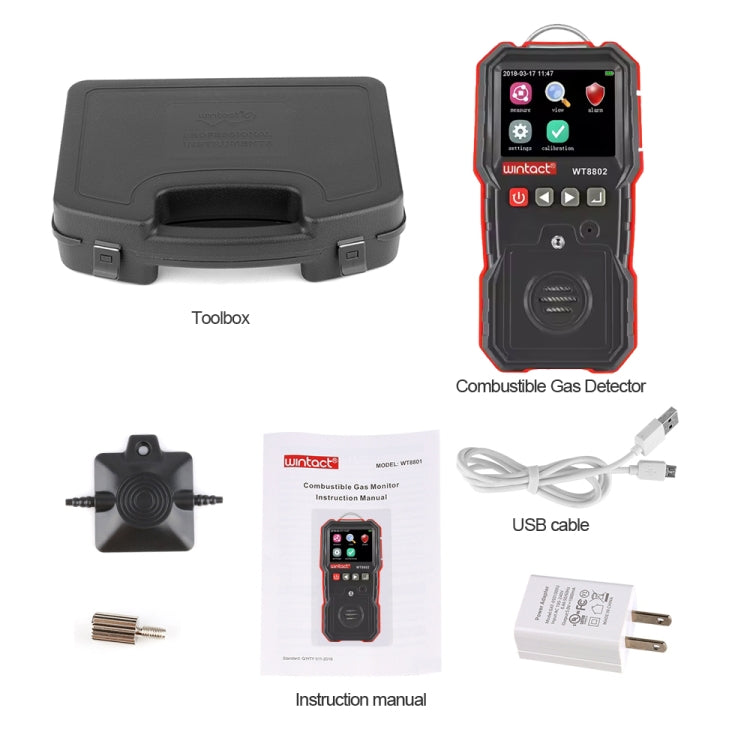 WINTACT WT8802 Hydrogen Sulfide Monitor Professional Rechargeable Gas Sensor High Sensitive Digital Sound-light Vibration Alarm H2S Detector - free shipping - PMC Jewellery - Order now!