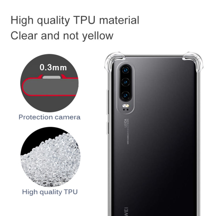 For Huawei P30 Four-Corner Anti-Drop Ultra-Thin Transparent TPU Phone Case(Transparent) - Huawei Cases by PMC TechLife | Online Shopping South Africa | PMC TechLife
