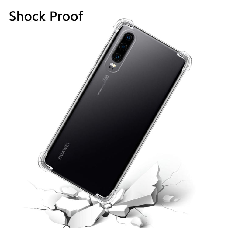 For Huawei P30 Four-Corner Anti-Drop Ultra-Thin Transparent TPU Phone Case(Transparent) - Huawei Cases by PMC TechLife | Online Shopping South Africa | PMC TechLife