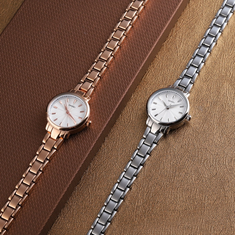 Skmei 1410 Lady Quartz Watch European and American Fashion Watch Business Leisure Steel Belt Lady Watch(Rose Gold) - free shipping - PMC TechLife - Order now!