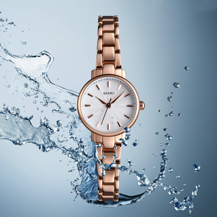 Skmei 1410 Lady Quartz Watch European and American Fashion Watch Business Leisure Steel Belt Lady Watch(Silver) - free shipping - PMC TechLife - Order now!
