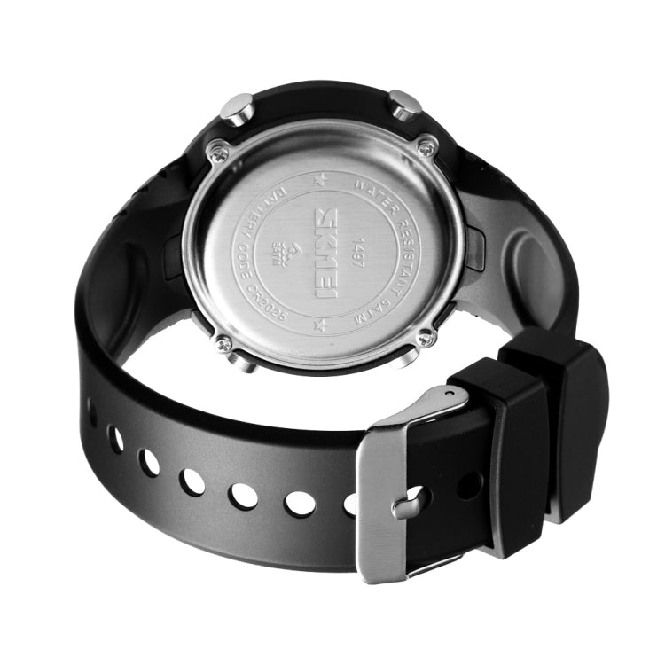SKMEI 1497 Fashion Simple Backlight Single Display Electronic Watch Timing Alarm Watch(Blue Black) - free shipping - PMC TechLife - Order now!