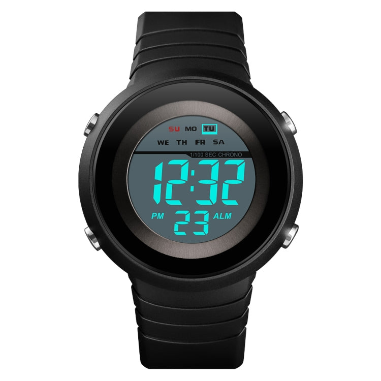 SKMEI 1497 Fashion Simple Backlight Single Display Electronic Watch Timing Alarm Watch(Black  White) - free shipping - PMC TechLife - Order now!