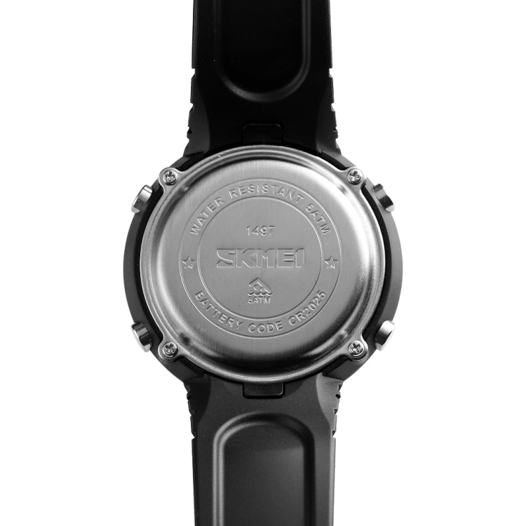 SKMEI 1497 Fashion Simple Backlight Single Display Electronic Watch Timing Alarm Watch(Black  White) - free shipping - PMC TechLife - Order now!
