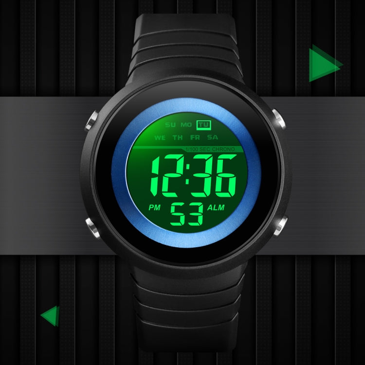 SKMEI 1497 Fashion Simple Backlight Single Display Electronic Watch Timing Alarm Watch(Black ) - free shipping - PMC TechLife - Order now!