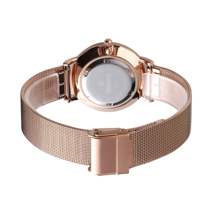 SKMEI 1530 Fashion Europe And America Simple Business Women Wristwatch Elegant Thin Female Student Quartz Watch(Gold) - free shipping - PMC TechLife - Order now!