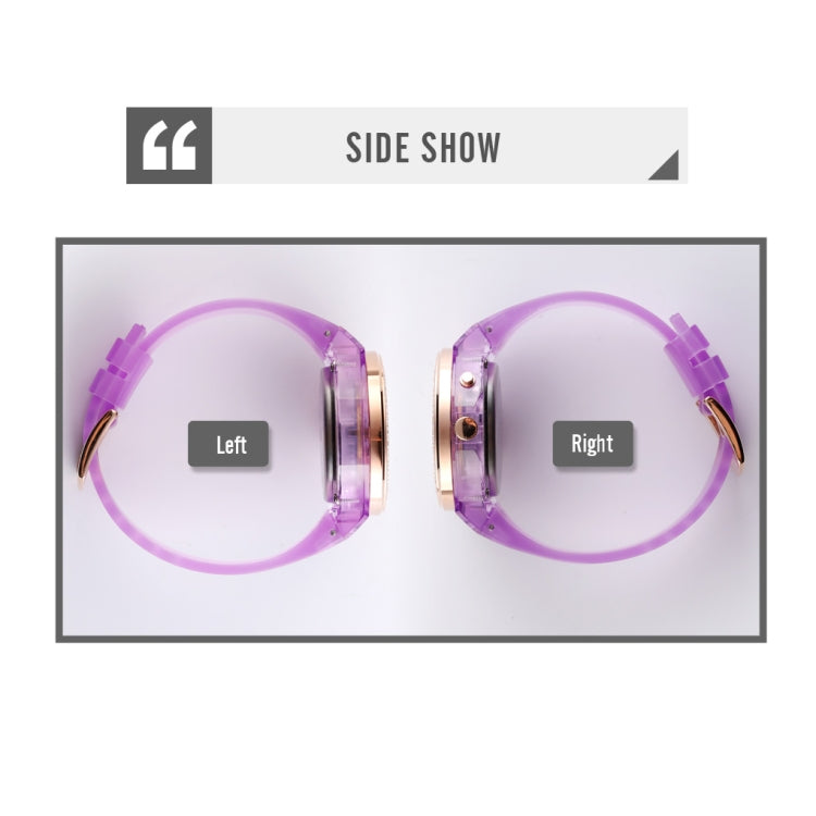 SkMEI 1553 Women LED Color Light Transparent Waterproof Watch Inlaid With Water Drill(Purple) - free shipping - PMC TechLife - Order now!
