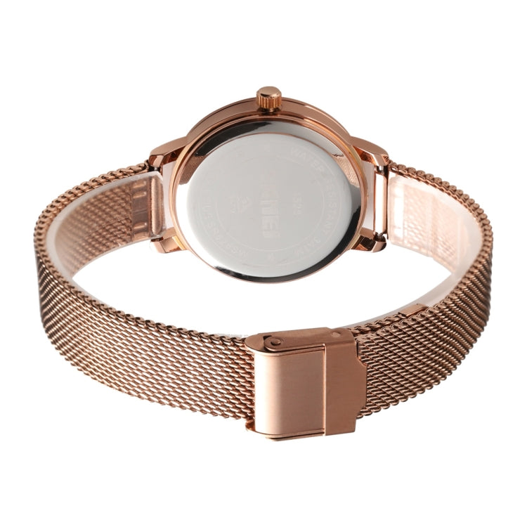 SKMEI 1528 Simple Fashion Lady Watch Casual Netting Scale(Silvery) - free shipping - PMC TechLife - Order now!